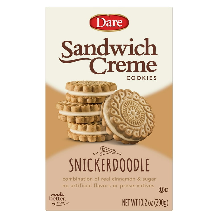 Dare Snickerdoodle Creme Cookies, Real Cinnamon, No Artificial