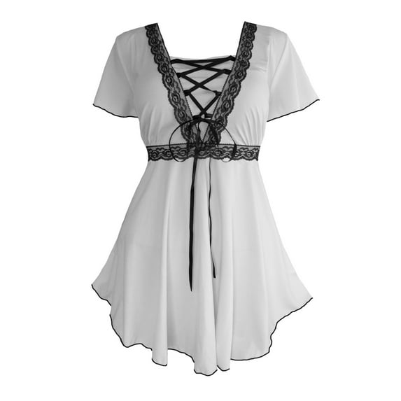 Dare To Wear Victorian Gothic Boho Women's Plus Size Angel Corset Top S - 5x