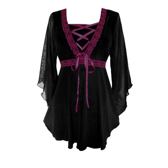 Dare To Wear Victorian Gothic Boho Women's Plus Size Bewitched Corset Top 1x - 5x