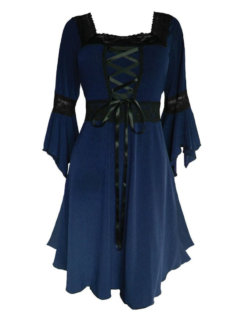 plus size gothic corset dress Dare To Wear Victorian Gothic Boho Women's Plus Size Renaissance Corset  Dress S - 5x
