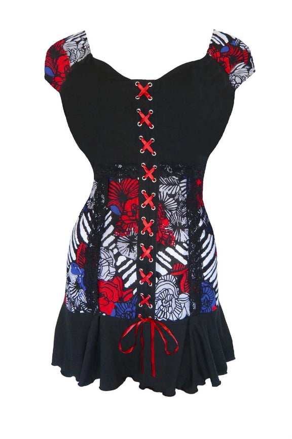 Dare To Wear Victorian Gothic Boho Women's Short Sleeve Cabaret Corset Top S - 5x