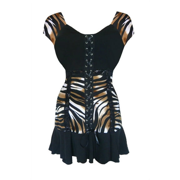 Dare To Wear Victorian Gothic Boho Women's Short Sleeve Cabaret Corset Top S - 5x