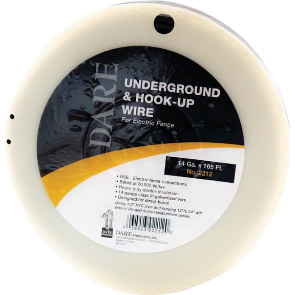Dare Underground & Hook-Up Wire - Underground Electrical Wire - 165 Ft Length Indoor & Outdoor Use, NEC-Compliant
