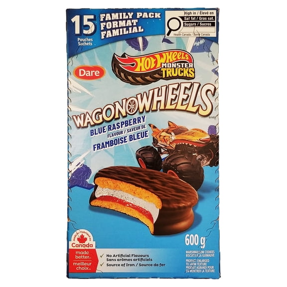 Dare Wagon Wheels Blue Raspberry Marshmallow Cookies 15-Pack 600g (21.2 oz)