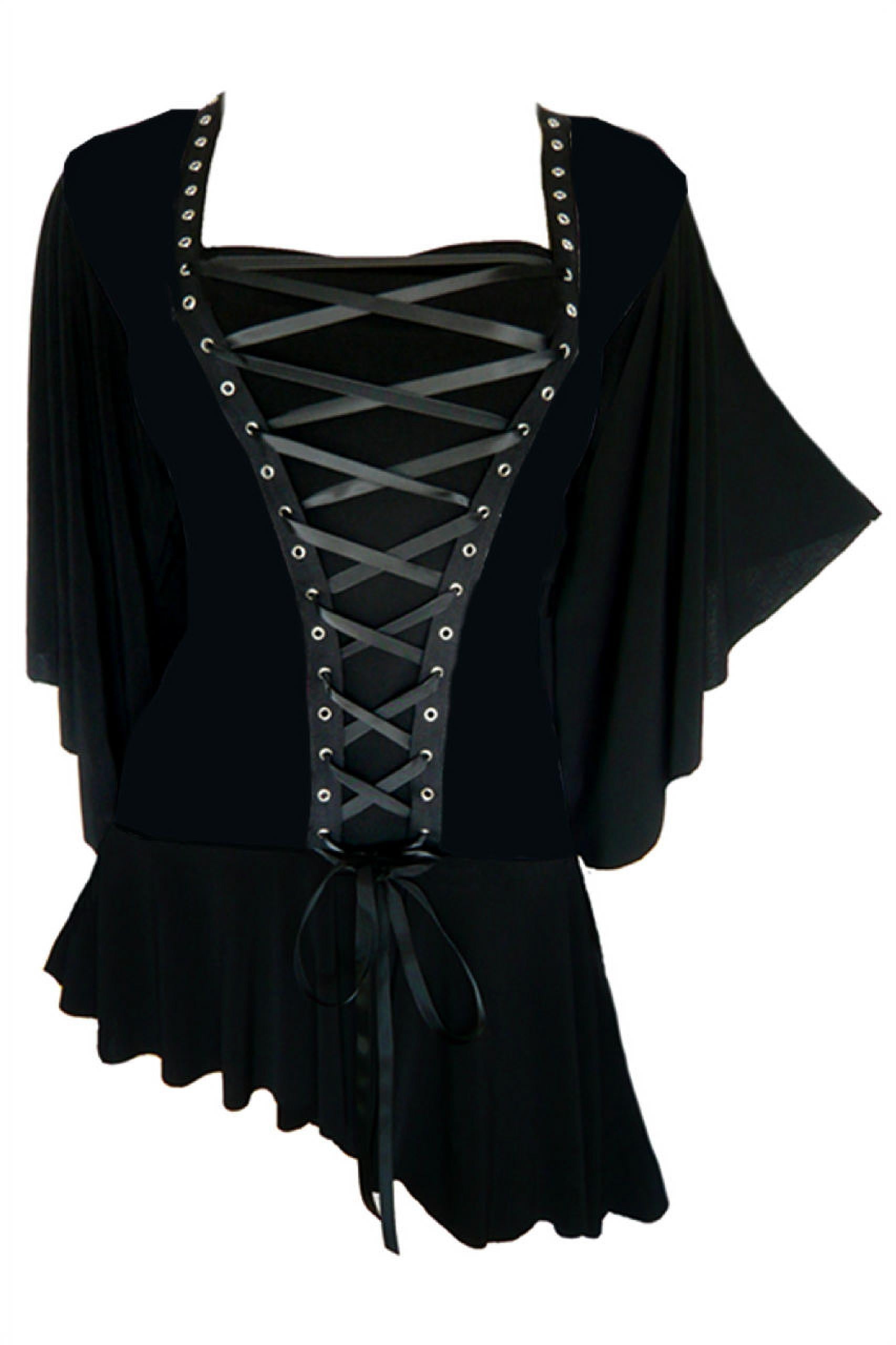 Dare to Wear Alchemy Corset Top: Gothic Steampunk Punk Rock Women's Plus  Size Asymmetric Shirt, Onyx 3x - Walmart Business Supplies, image size:1706x2560