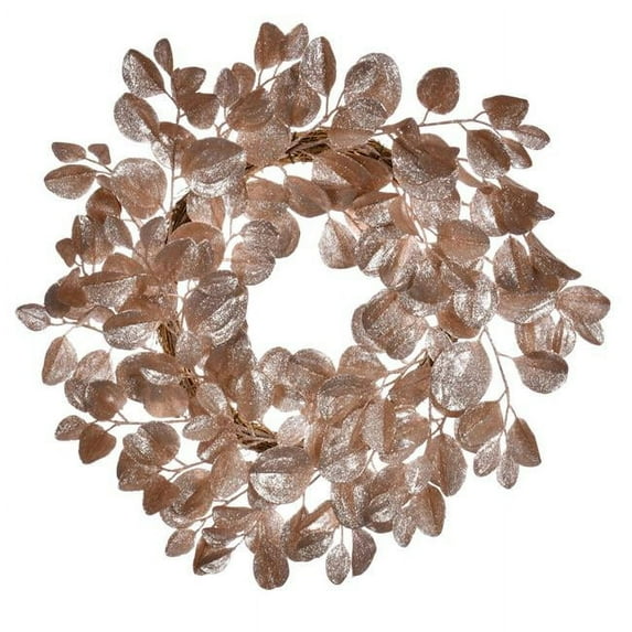 Dare2Decor Cafe Latte Dogwood Glitter Wreath, 24 inches