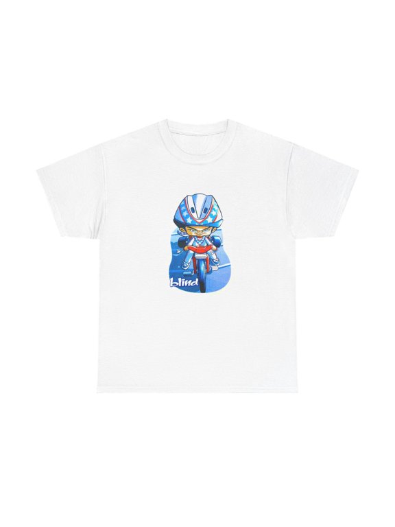Daredevil Bike Blind Creager Vintage Skateboard 90s 2002 Classic TShirt Print - White / 4XL
