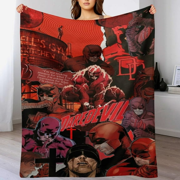 Daredevil Blanket Cute Soft Lightweight Fuzzy Plush Throw Blankets Cozy Flannel Blankets for Sofa Couch Travel Home Bedroom Decor Gifts 30"x40"