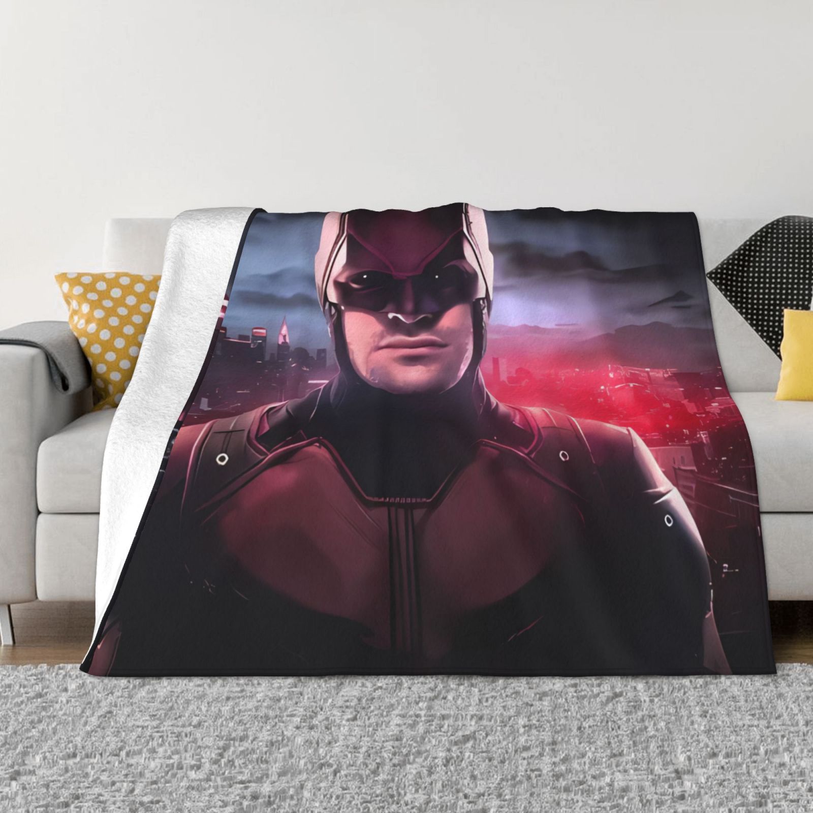 Daredevil Blanket Super Soft Pattern Flannel Fleece Blanket Microfiber
