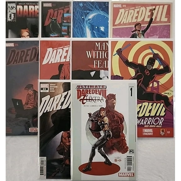 Daredevil Comic Book 10-Issue Marvel Gift Set Bundle Featuring The Man Without Fear