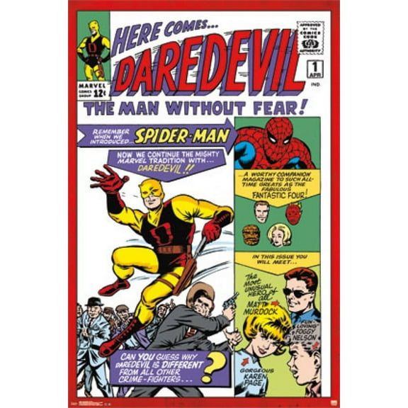 Daredevil Comic Book Cover #1 - Spiderman Poster Print (24 x 36)