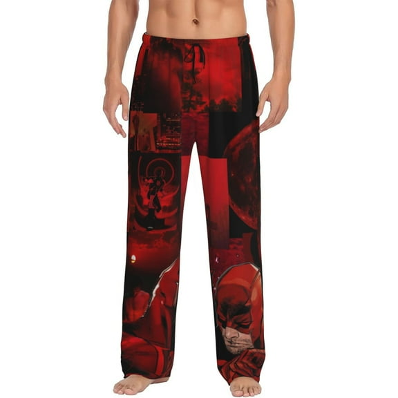 Daredevil Men's Pajama Pants Cartoon All Over Print Elastic Waistband Sleep Pants with Pockets Drawstring, Soft Unisex Lounge Bottoms Sleepwear