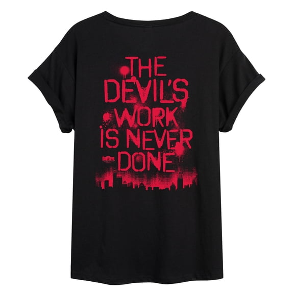 Daredevil - The Devil's Work - Juniors Oversized Graphic T-Shirt