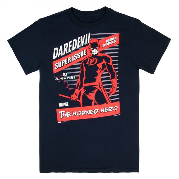 Daredevil The Horned Hero Action Strips T-Shirt-XLarge