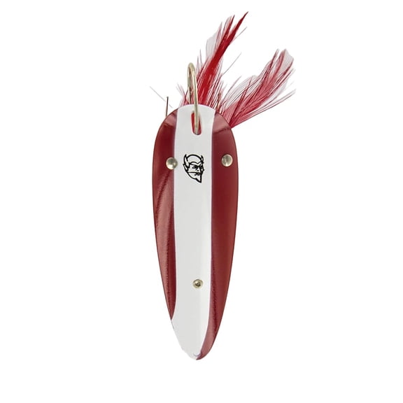 Daredevle Weedless Dardevle Spoons (Red/White) , 3/4oz
