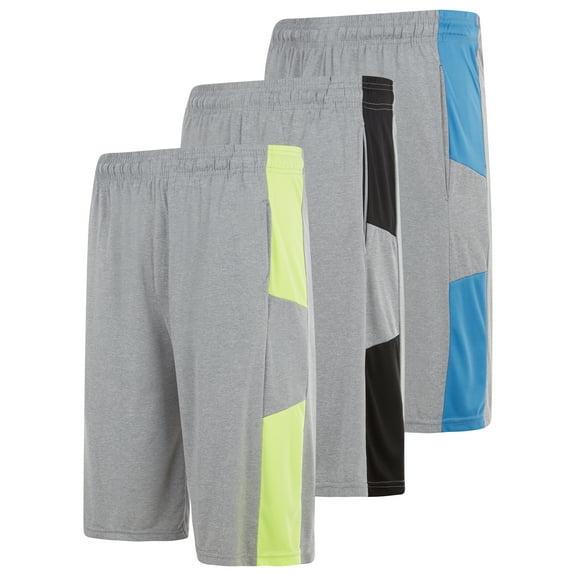 Daresay 3 Pack: Men's Basketball Shorts Dry Fit Mens Athletic Shorts with Drawstring (Sizes up to 3X)