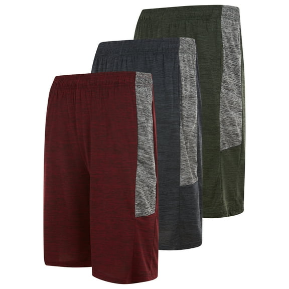 Daresay 3 Pack: Men's Basketball Shorts Dry Fit Mens Athletic Shorts with Drawstring (Sizes up to 3X)