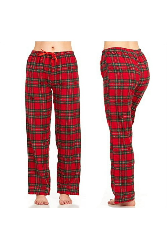 "Daresay Flannel Pajama Pants for Women - Soft, Comfortable Plaid Lounge Pants with Adjustable Fit - Comfy Lounge Homewear"