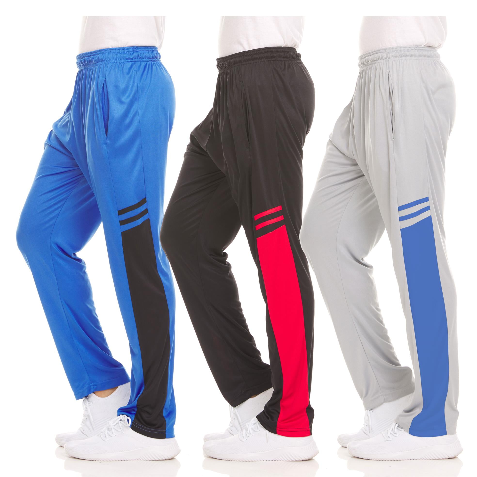 Daresay Mens Dri-Fit Pant 3 Pack-Moisture Wicking, High Performance, Comfy  Spandex-Poly Blend (Up To Size 3XL) 