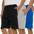 thumbnail image 1 of DARESAY Mens Soft Knit Shorts With Adjustable Drawcord And Pockets (Pack Of 3), 1 of 5