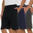 thumbnail image 1 of DARESAY Mens Soft Knit Shorts With Adjustable Drawcord And Pockets (Pack Of 3), 1 of 5
