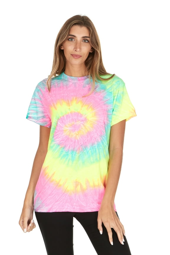 Tie Dye Style T-Shirts Women - Fun, Multi Color designs Tops