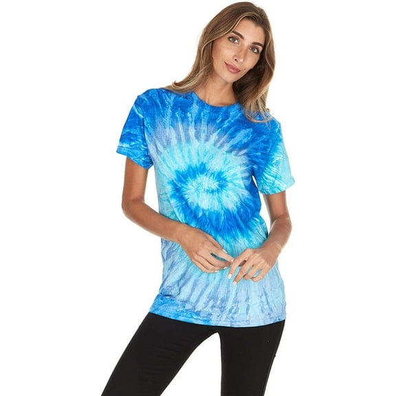 Daresay Tie Dye Style T-Shirts Women - Fun, Multi Color designs Tops