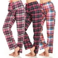 thumbnail image 1 of "Daresay Women's Flannel Pajama Pants - Set of Pajama Pants for Women, Soft, Comfy, Plaid Pants for Lounge & Sleep, 3-Pack.", 1 of 5
