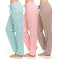 thumbnail image 1 of Daresay Womens Lounge Pants, Loose PJ Bottoms, Long Pajama Pants for Women, Sizes up to 2XL (Pack of 3), 1 of 5