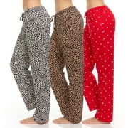DARESAY Womens Lounge Pants, Loose PJ Bottoms, Long Pajama Pants for Women, Sizes up to 2XL (Pack of 3)