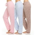 thumbnail image 1 of Daresay Womens Lounge Pants, Loose PJ Bottoms, Long Pajama Pants for Women, Sizes up to 2XL (Pack of 3), 1 of 5