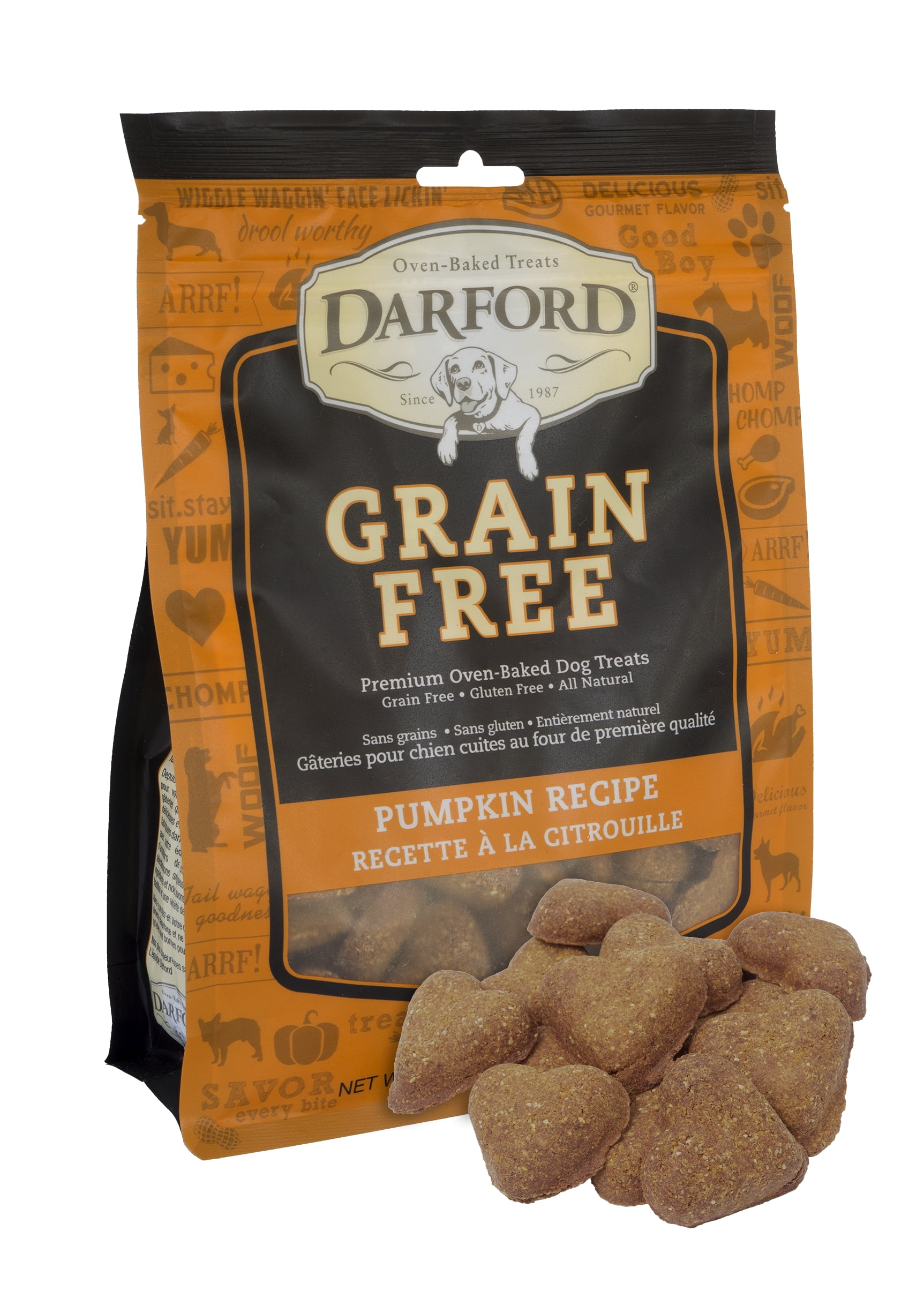 Darford Grain Free Pumpkin Recipe Dog Treats, 12 oz.