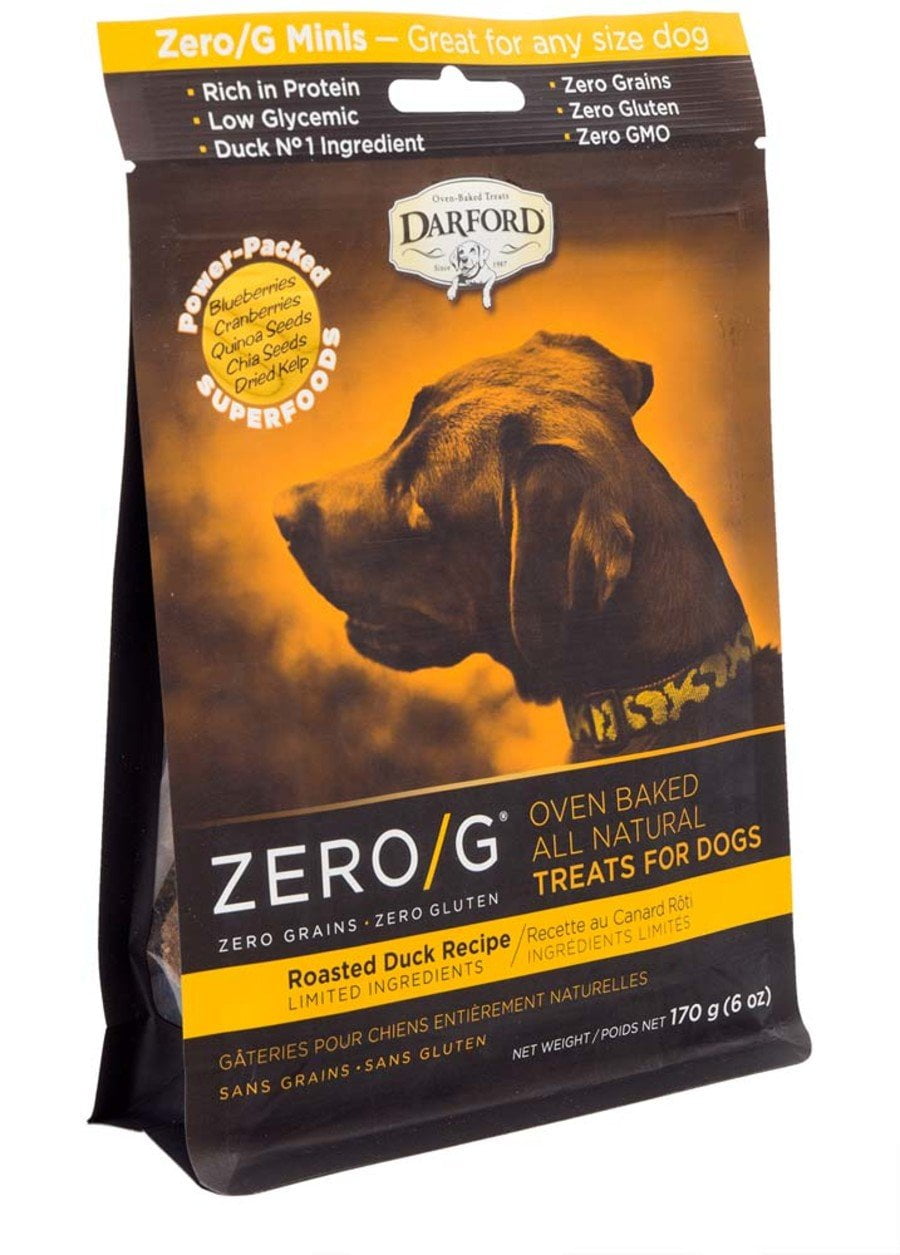 Darford Zero/G Oven Baked All Natural Dog Treats Mini, Roasted Duck