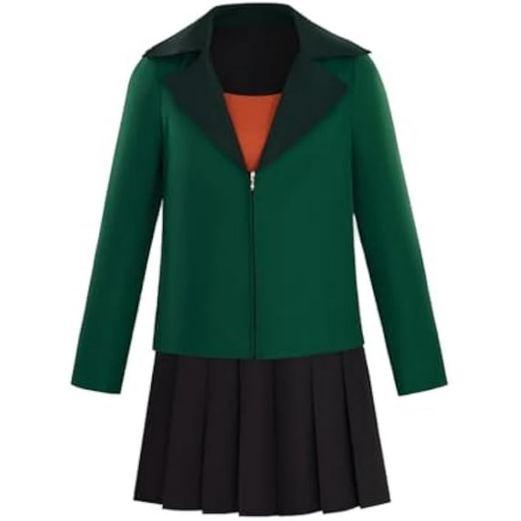 Daria Dress High School Jacket Skirt Shirt Uniform Green Blazer Halloween Outfit for Women