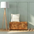 thumbnail image 1 of Daria Handwoven Natural Brown Abaca Rectangular Storage Entryway Bench by East at Main, 1 of 4