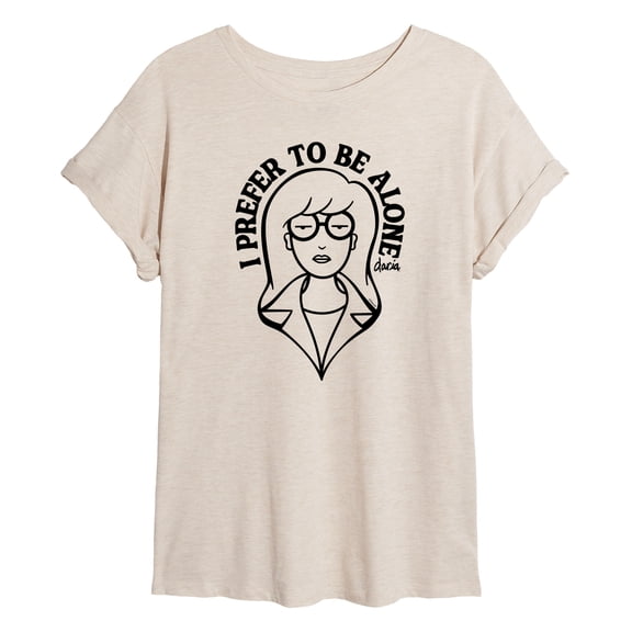 Daria - I Prefer To Be Alone - Juniors Ideal Flowy Muscle T-Shirt