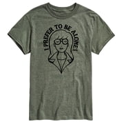 Daria - I Prefer To Be Alone - Mens Short Sleeve Graphic T-Shirt