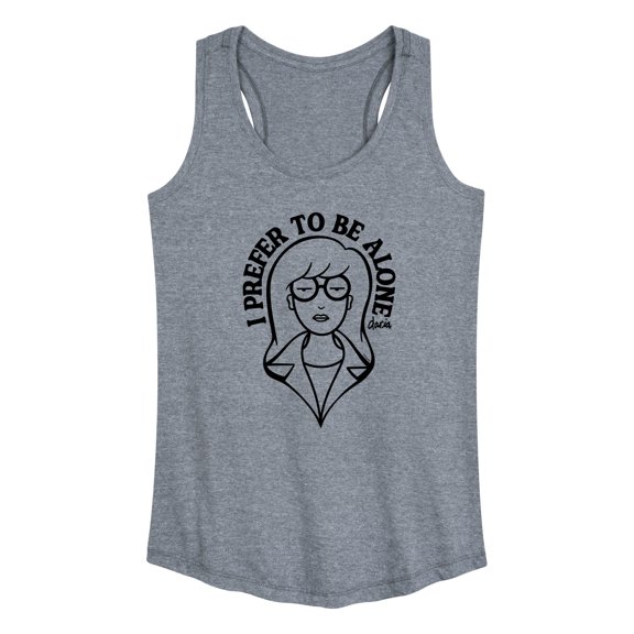 Daria - I Prefer To Be Alone - Women's Racerback Tank Top