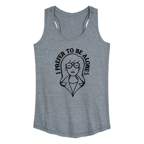 Daria - I Prefer To Be Alone - Women's Racerback Tank Top