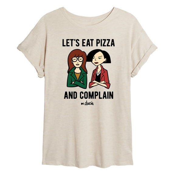 Daria - Lets Eat Pizza And Complain - Juniors Ideal Flowy Muscle T-Shirt