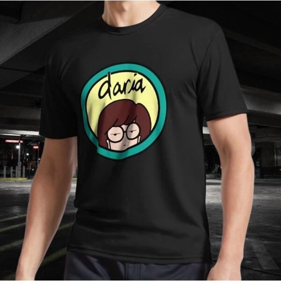 Daria Logo Active T-Shirt Funny Size Mode American T-shirt