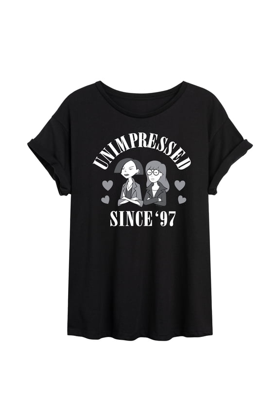 - Unimpressed - Women's Oversized Graphic T-Shirt