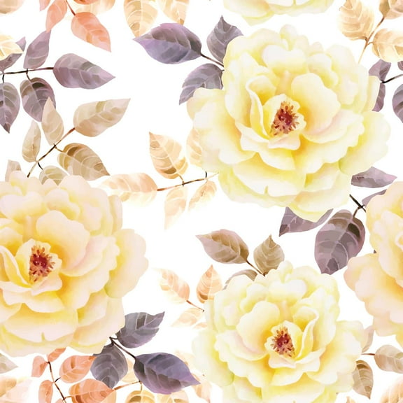 Daria Watercolor Roses Peel and Stick Wallpaper 10'L x 24''W