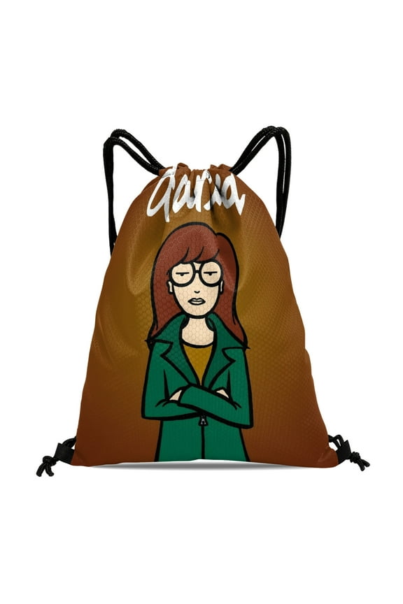 Daria-theme Drawstring Backpack Sports Gym Bag Water Resistant String Bag Cinch Bag12"X16"30X40cm