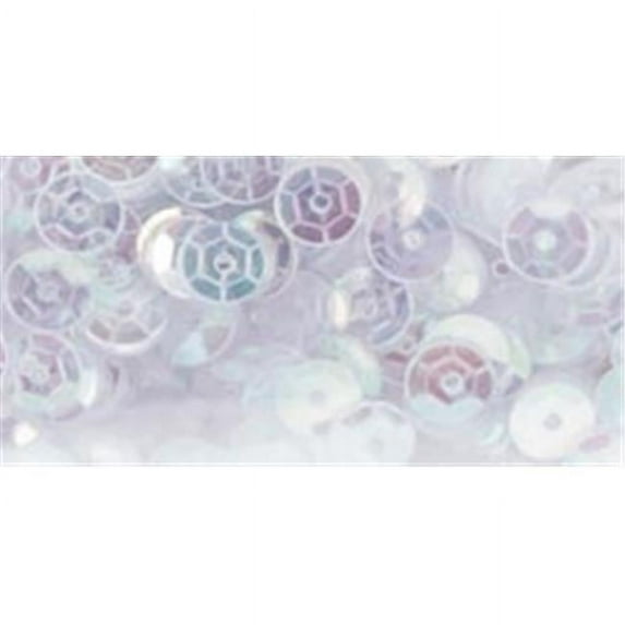 Darice 1004317 5 mm Cupped Sequins, White Iridescent - 800 per Pack