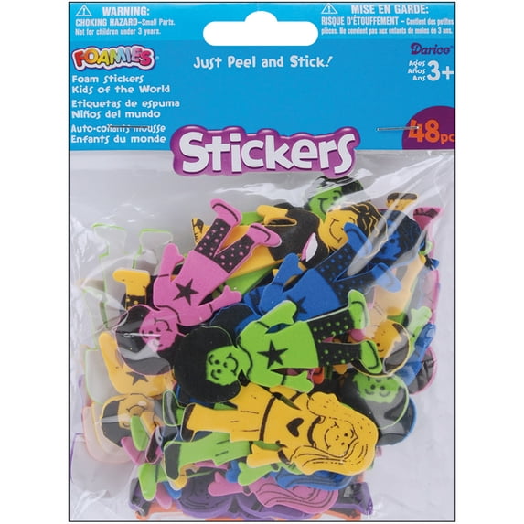 Darice 106-760 Foam Stickers 48/Pkg Kids of The World