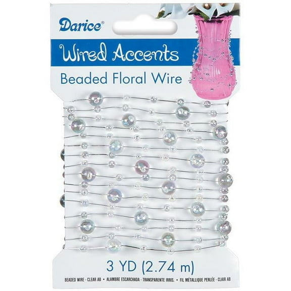 Darice 1186-BWG-65 Aurora Borealis Beaded Wire 3 Yards Garland