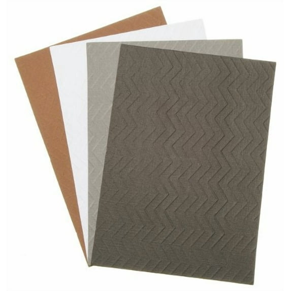 Darice 12-Pack David Tutera Celebrate Step 2 Layer Card A7 Embossed Chevron