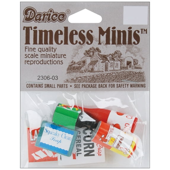Darice 2306-03 3/4" -o 1-1/2" Timeless Miniatures Groceries