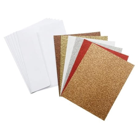 Cardenv Glitter Asst 6Colors A2 4.25X5.5 Card Box 36Pk